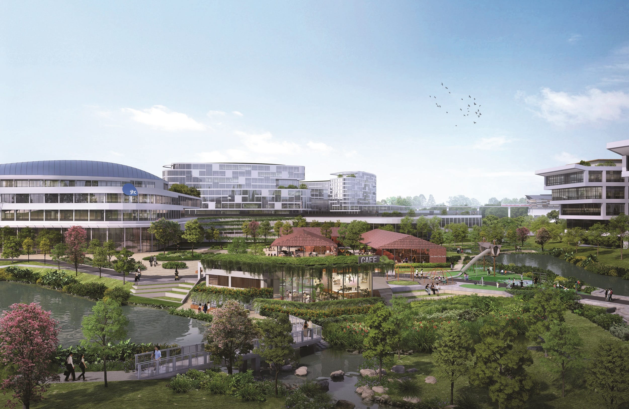 Rendering of green industrial estate